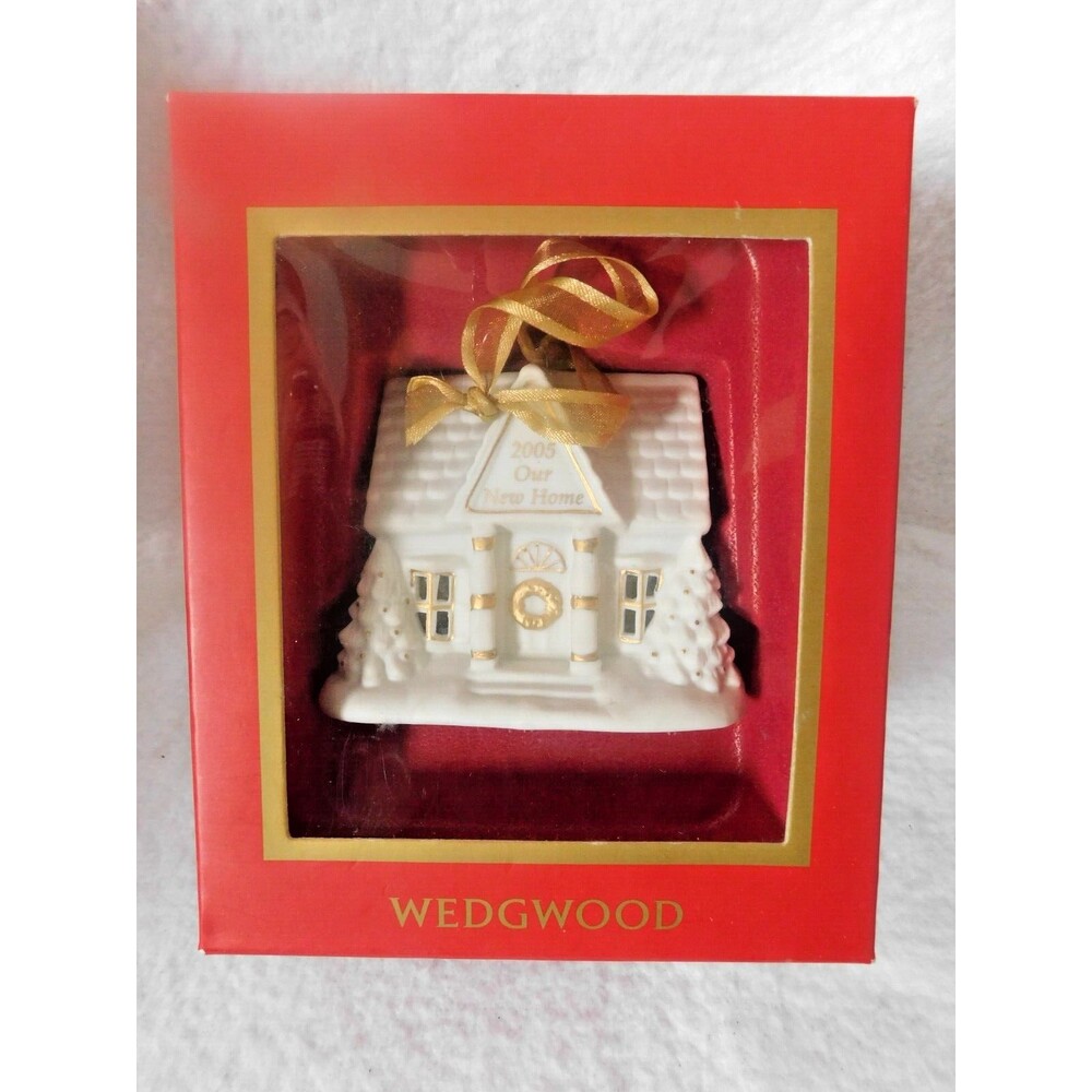 Wedgwood  Our New Home Porcelain Ornament with Gold Trim w/ original box 2005